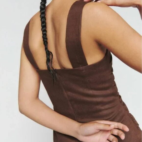 Reformation Kerrigan Linen Mini Dress NWT Size 2 - Picture 2 of 5